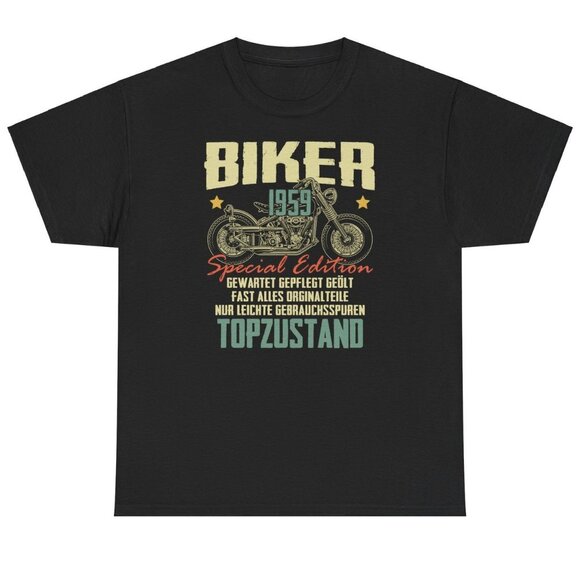 Tops - 65th Birthday Motorcyclist 65 Years 1959 Biker Motorcycle Retro T-shirt